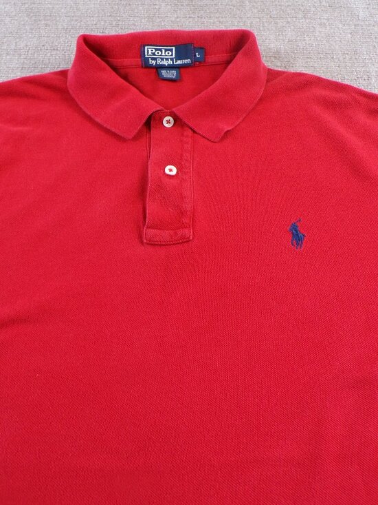 Polo Ralph Lauren Other - Polo Ralph Lauren Polo Shirt Mens Large Red Classic Fit Pony Logo Long Sleeve